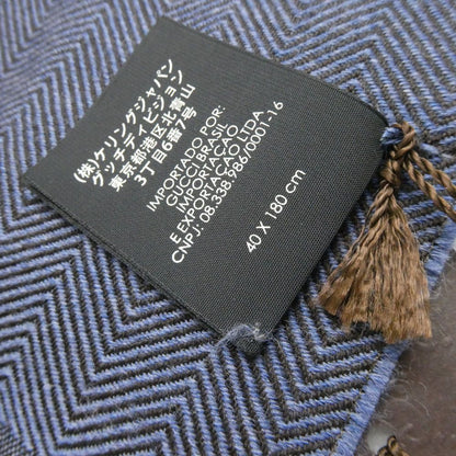 Gucci Shawl Wool 100% Scarf Fringe Herringbone — view 3