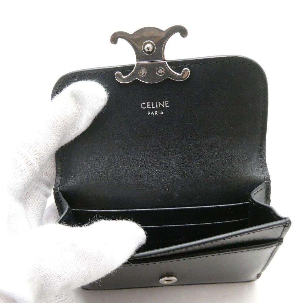 Celine Card Case with Triomphe Flap Business — view 4