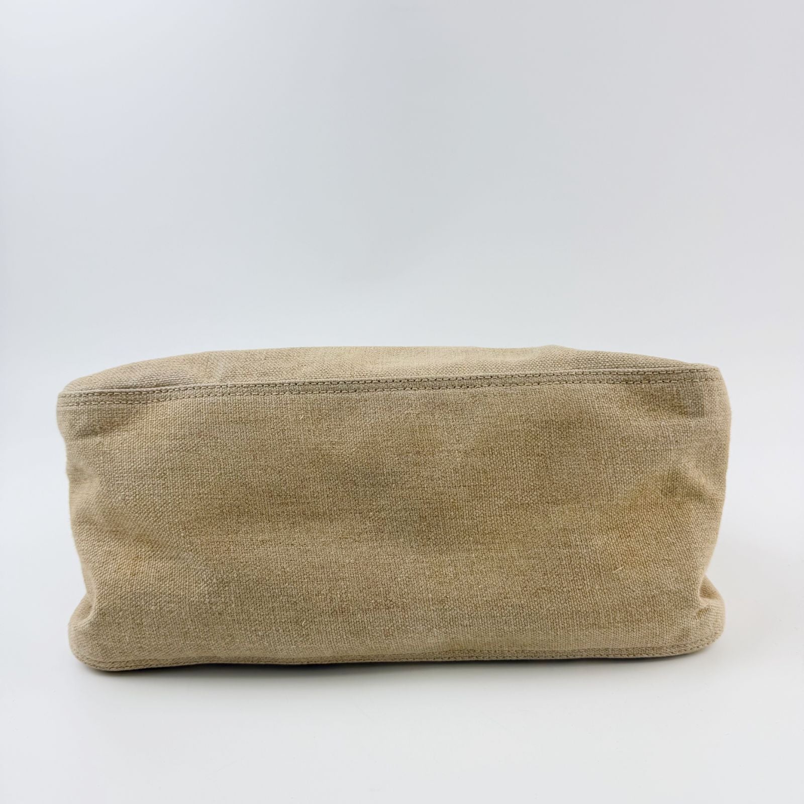Miu Miu Y2k Multicolor Intrecciato Handle Shoulder Bag Canvas Leather Beige — view 6