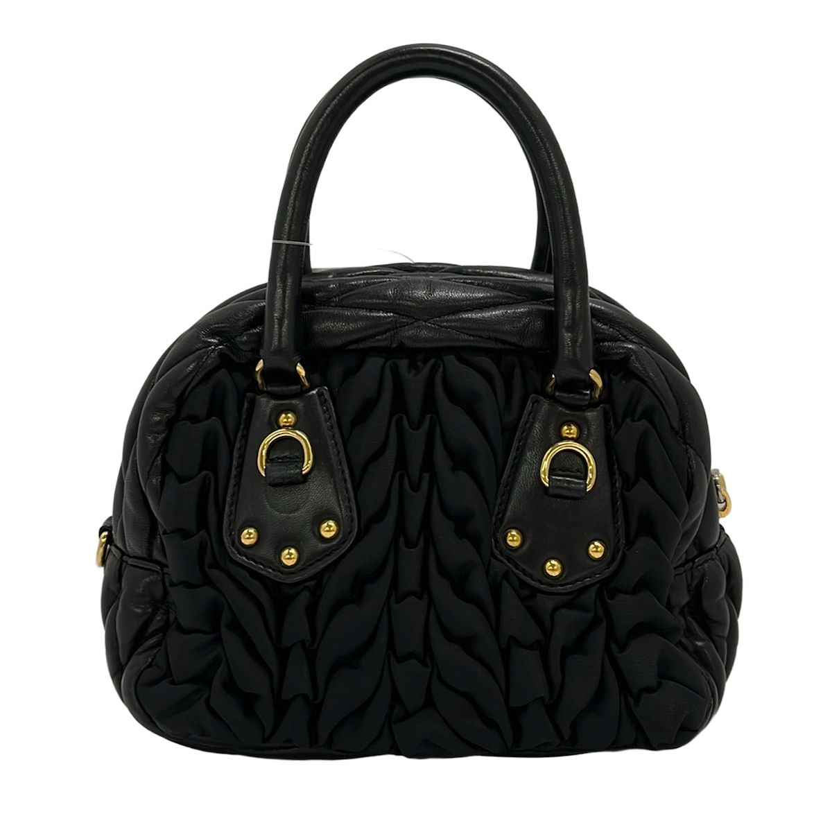 Prada Gathered Black Mini Bag Leather — view 3
