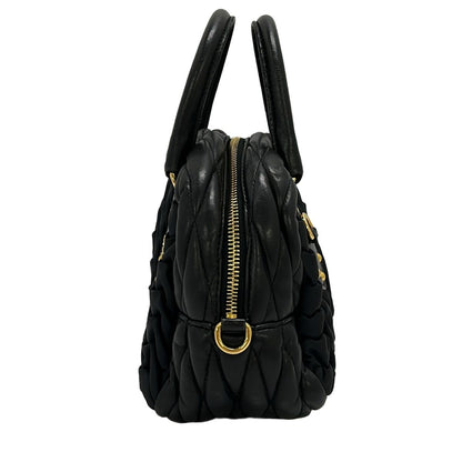 Prada Gathered Black Mini Bag Leather — view 2