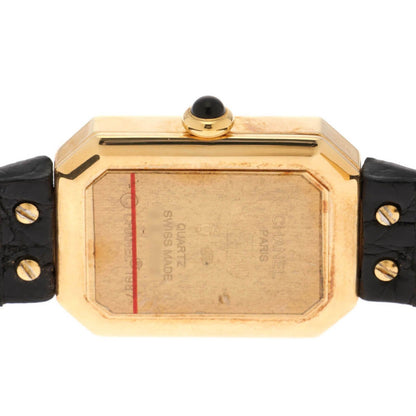 Chanel Premiere Diamond Bezel Watch 18K Yellow Gold Leather Black Quartz — view 4