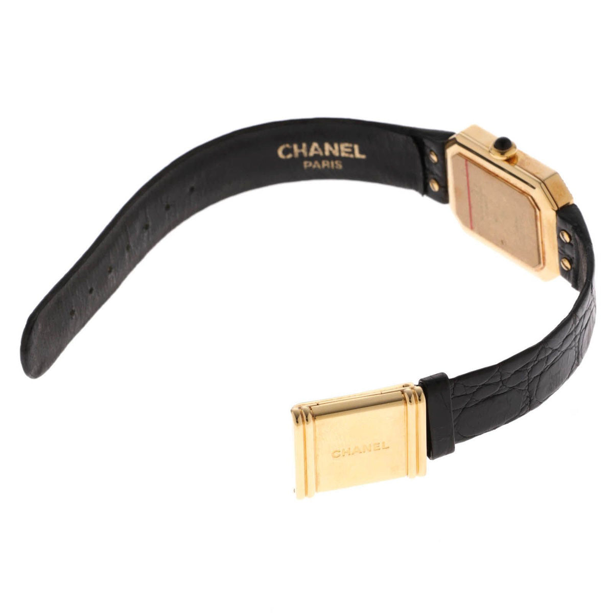 Chanel Premiere Diamond Bezel Watch 18K Yellow Gold Leather Black Quartz — view 3