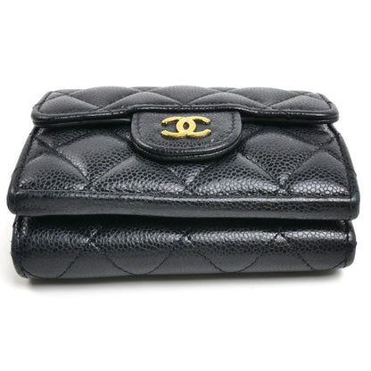 Chanel Quilted Classic Small Flap Wallet Trifold Black — view 4
