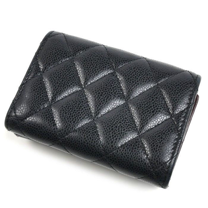 Chanel Quilted Classic Small Flap Wallet Trifold Black — view 2