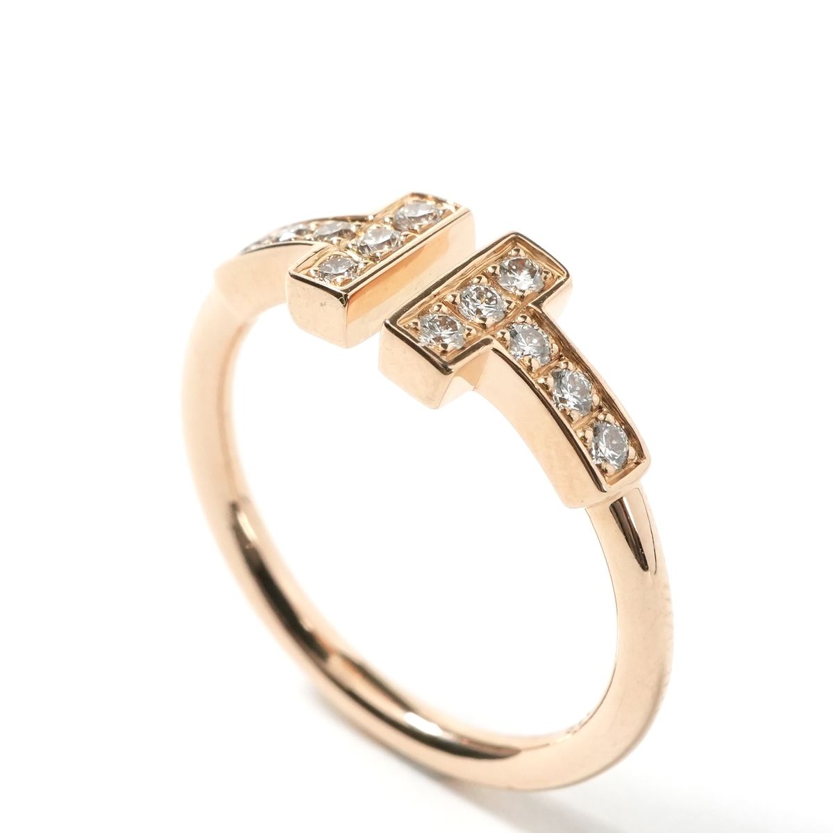 Tiffany & Co Diamond Wire Ring T Yellow Gold — view 2