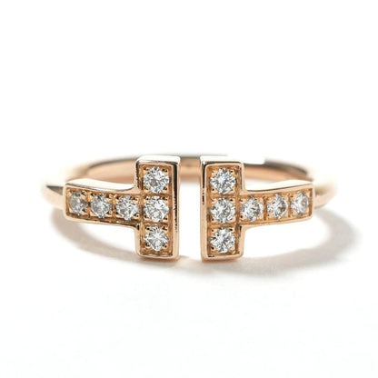 Tiffany & Co Diamond Wire Ring T Yellow Gold