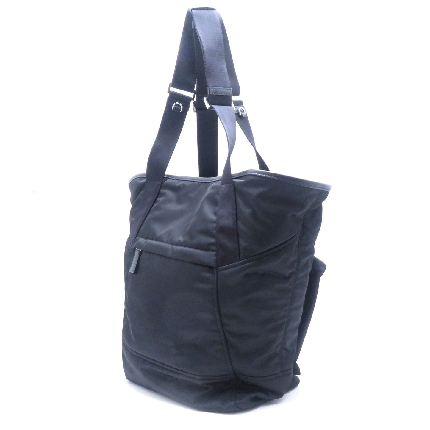 Prada Tote Black Nylon Leather — view 2