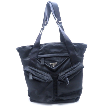 Prada Tote Black Nylon Leather