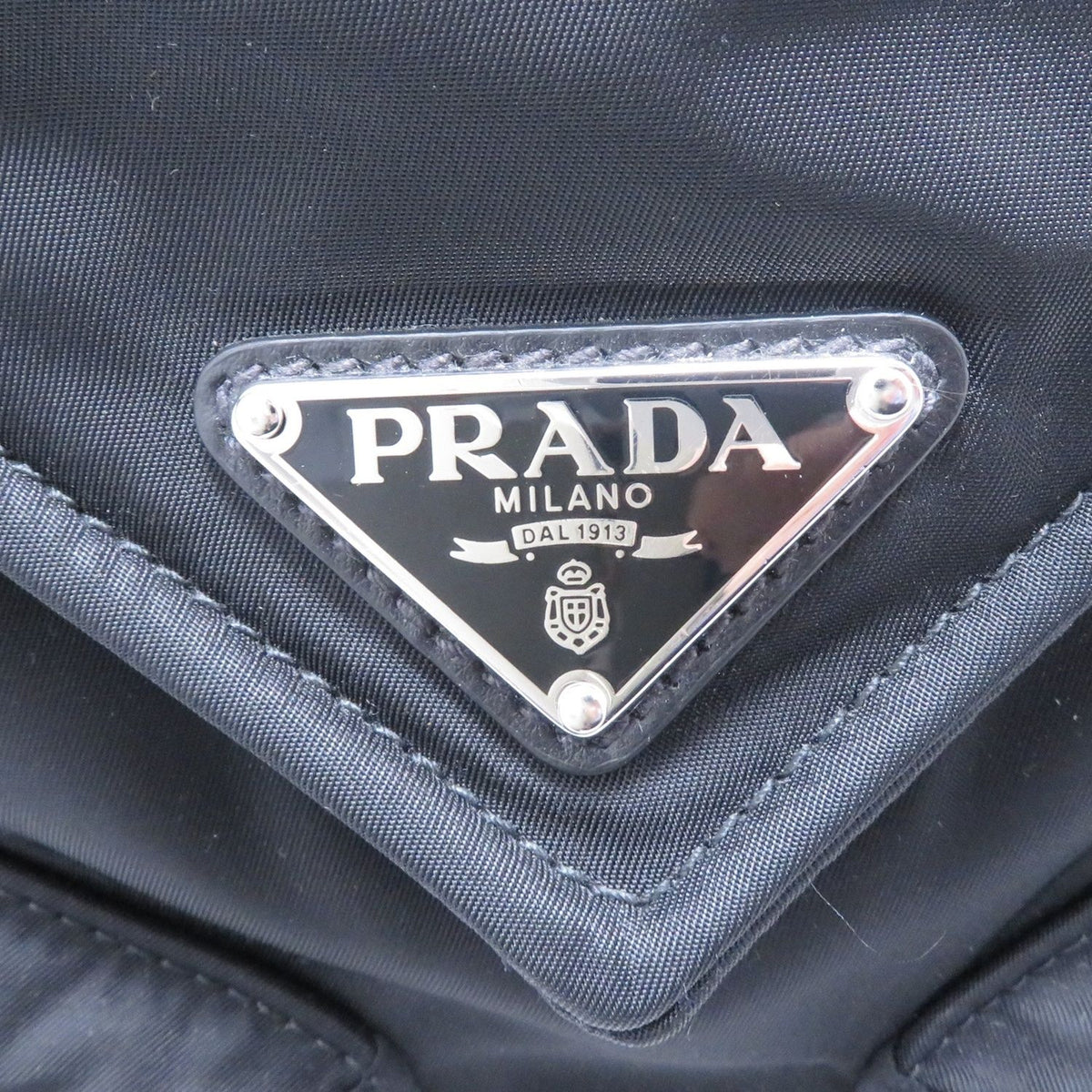 Prada Tote Black Nylon Leather — view 6