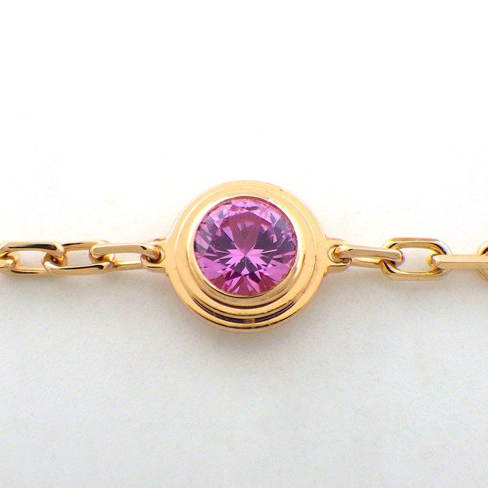 Cartier Bracelet D'amour Saphir Leger Pink Sapphire 18k Gold — view 2