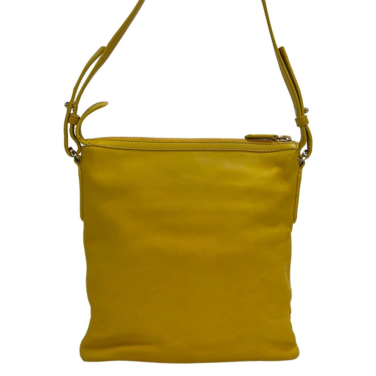 Bvlgari Shoulder Bag Sotirio Yellow Embossed Leather — view 3