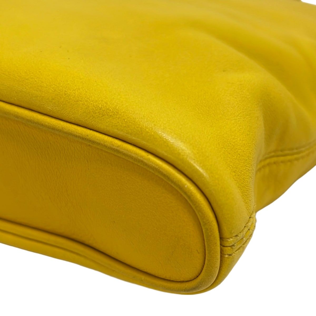 Bvlgari Shoulder Bag Sotirio Yellow Embossed Leather — view 6