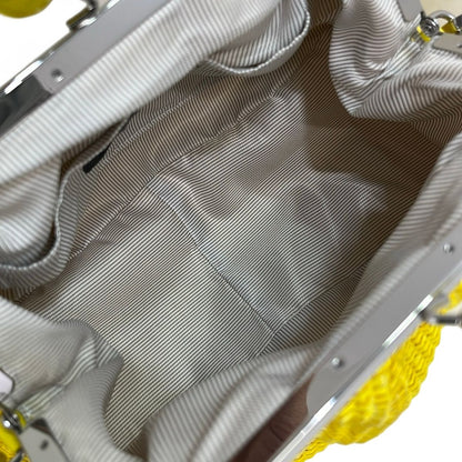 Max Mara Weekend Shoulder Bag Pasticino Yellow Silver Leather — view 7