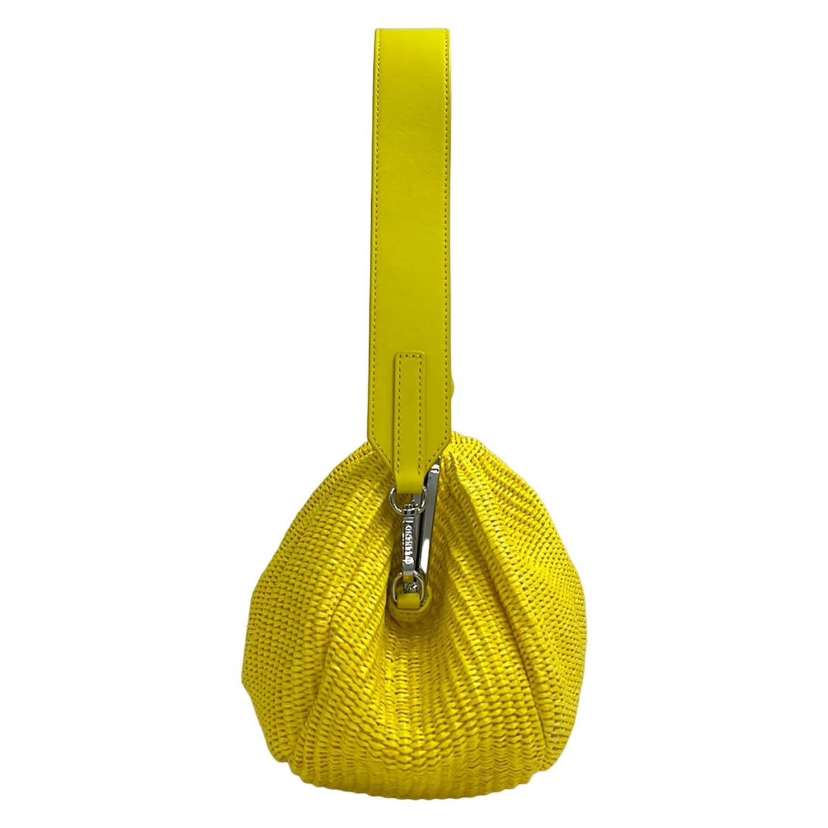 Max Mara Weekend Shoulder Bag Pasticino Yellow Silver Leather — view 4