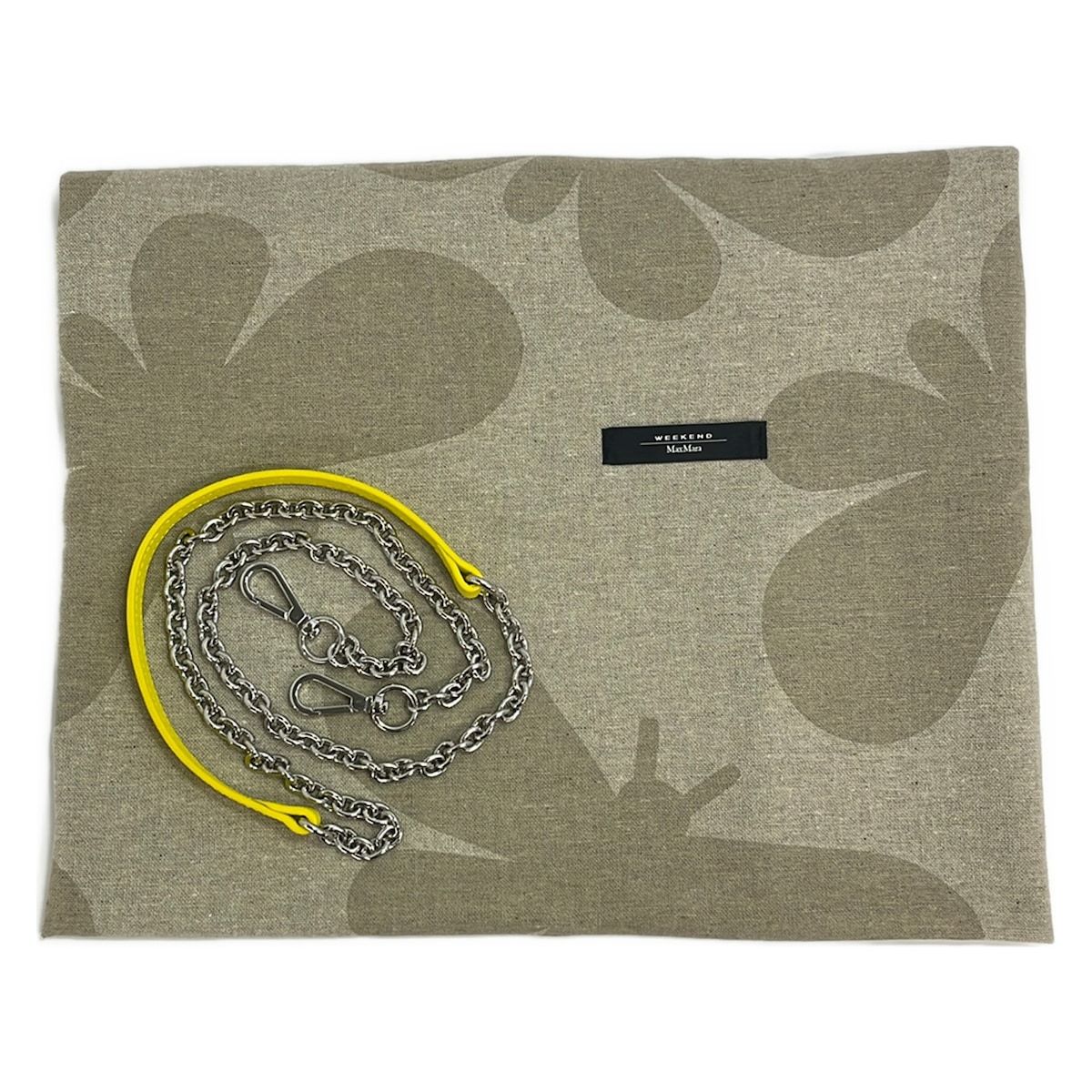 Max Mara Weekend Shoulder Bag Pasticino Yellow Silver Leather — view 8