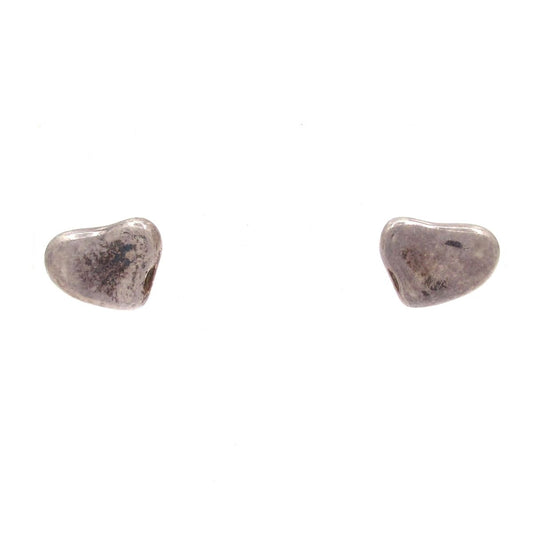 Tiffany & Co Earrings Curved Heart Silver