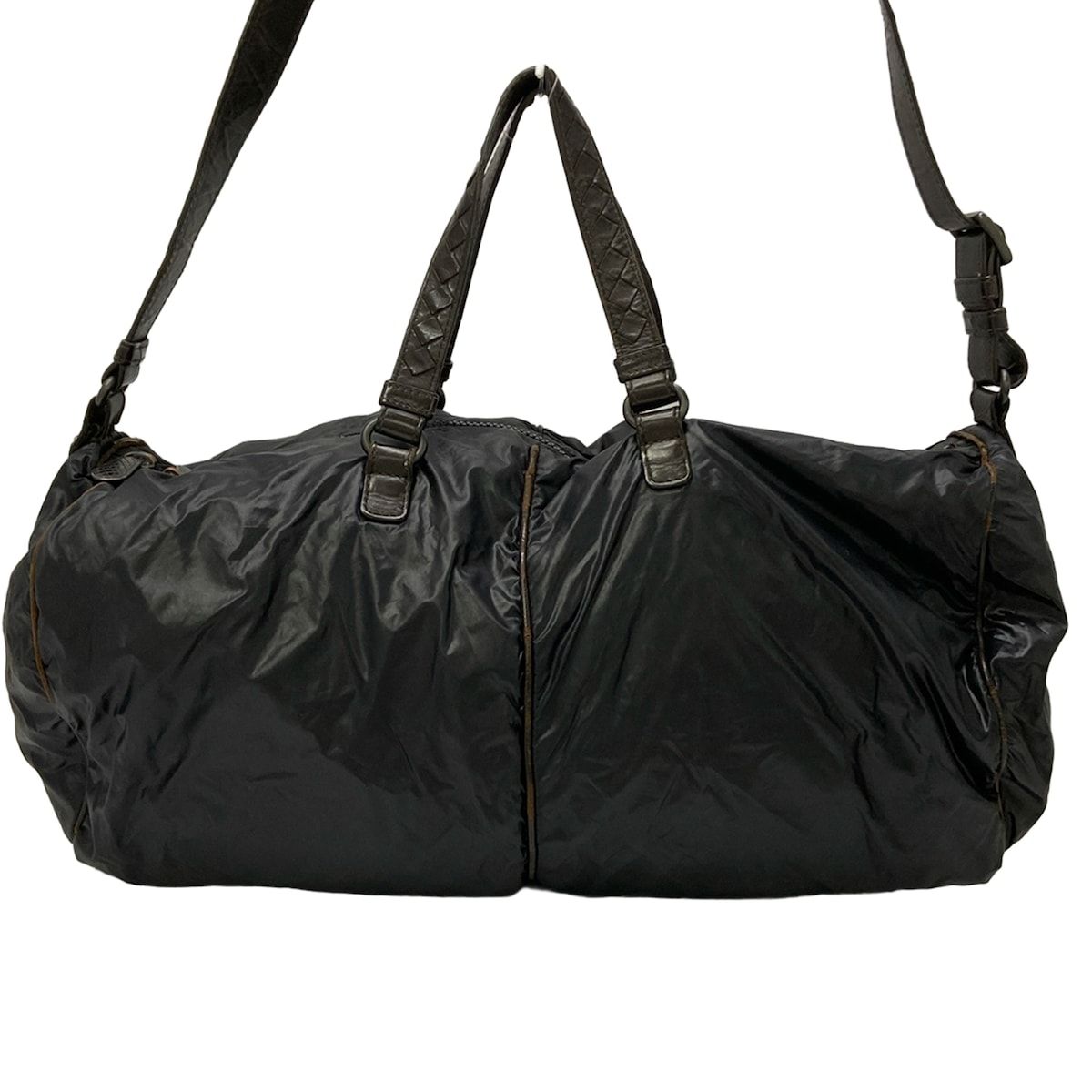 Bottega Veneta Shoulder Bag Black Dark Brown Leather — view 3