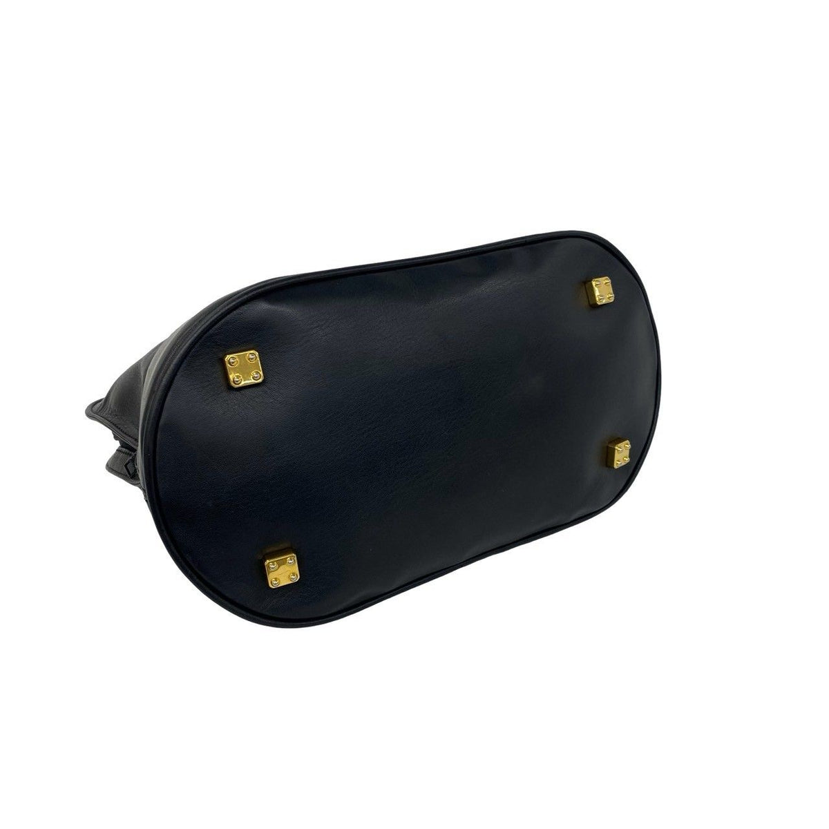 Loewe Vintage Anagram Logo Leather Round Zip Mini Boston Bag Black — view 7
