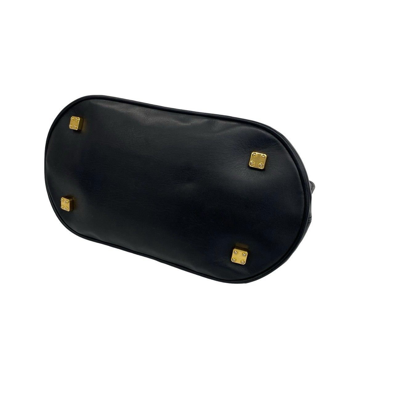 Loewe Vintage Anagram Logo Leather Round Zip Mini Boston Bag Black — view 8