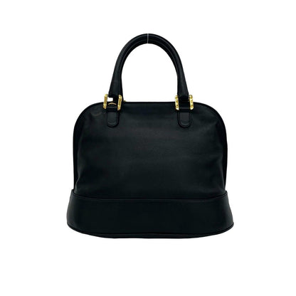 Loewe Vintage Anagram Logo Leather Round Zip Mini Boston Bag Black — view 3
