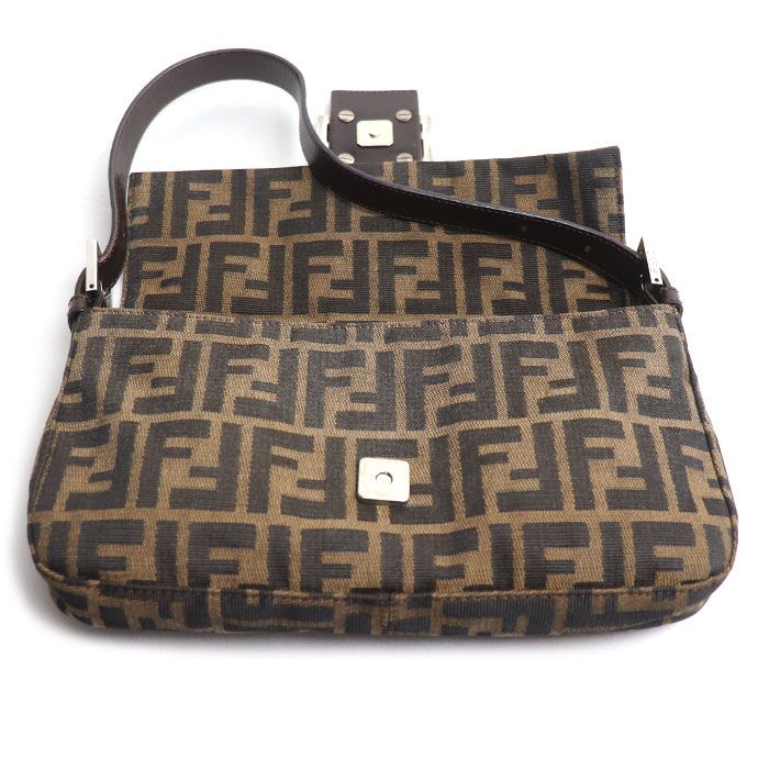 Fendi Zucca Baguette Shoulder Bag Brown — view 4