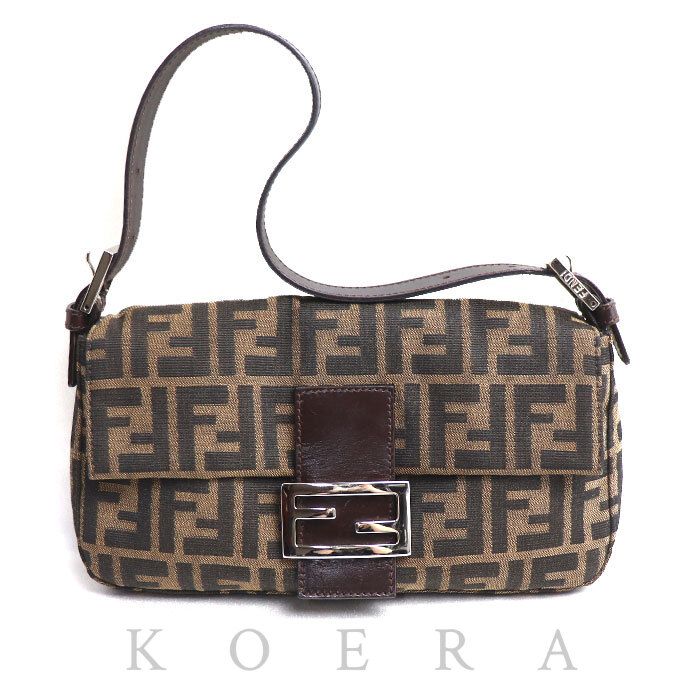 Fendi Zucca Baguette Shoulder Bag Brown