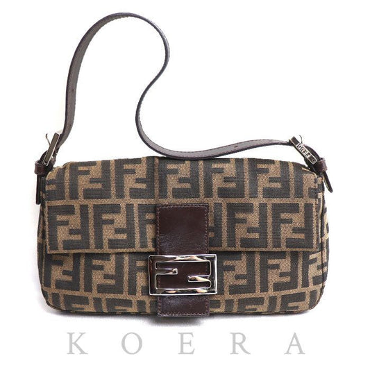 Fendi Zucca Baguette Shoulder Bag Brown