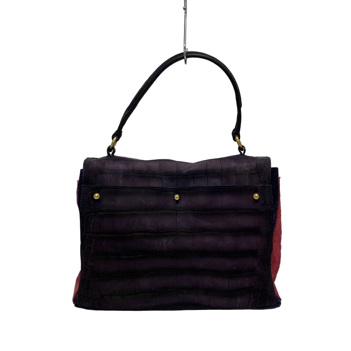 Saint Laurent Rive Gauche Handbag Muse Two Purple Light Multi Embossed — view 3