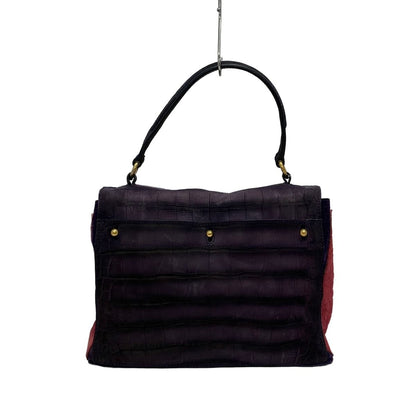 Saint Laurent Rive Gauche Handbag Muse Two Purple Light Multi Embossed — view 3