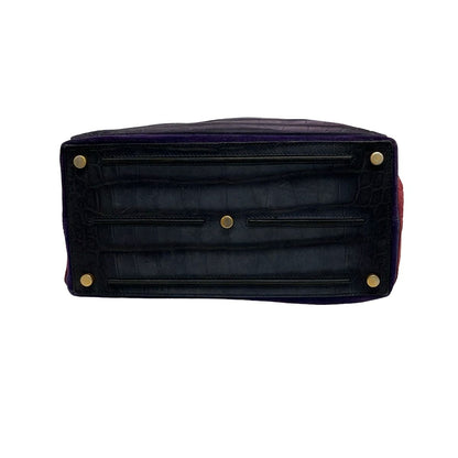 Saint Laurent Rive Gauche Handbag Muse Two Purple Light Multi Embossed — view 5