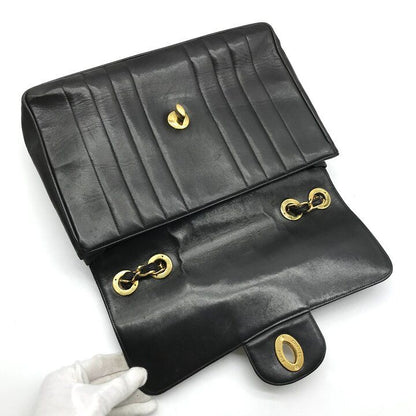 Chanel Big CC Logo Mademoiselle Chain Shoulder Bag Black — view 7