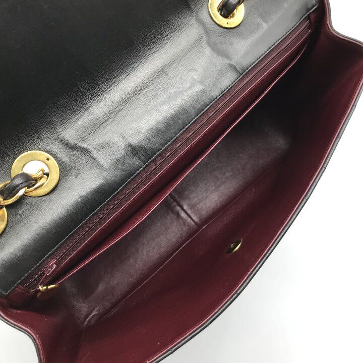 Chanel Big CC Logo Mademoiselle Chain Shoulder Bag Black — view 8
