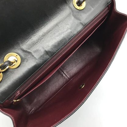 Chanel Big CC Logo Mademoiselle Chain Shoulder Bag Black — view 8