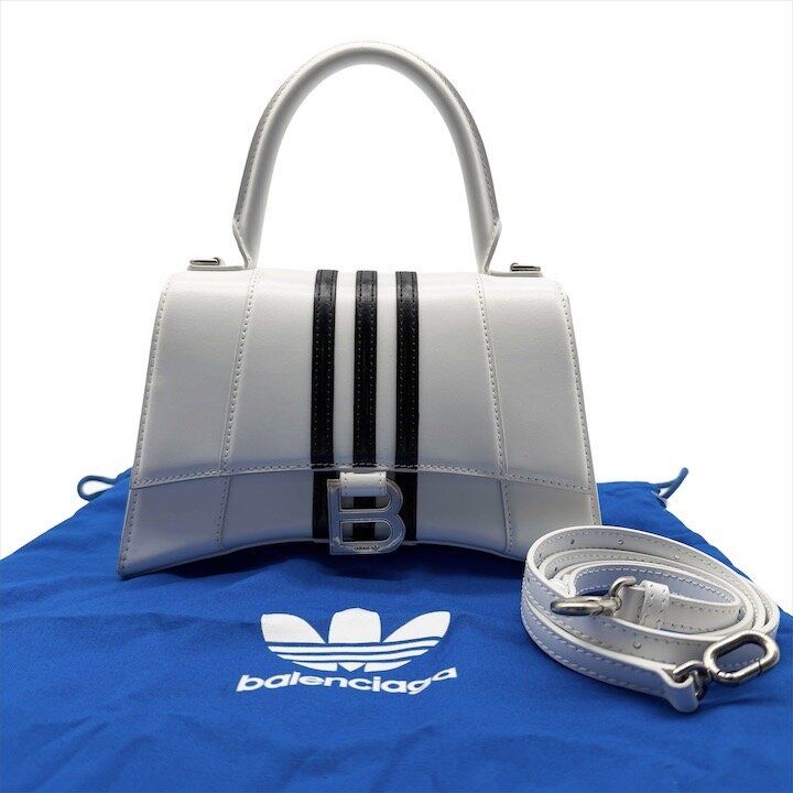 Balenciaga Adidas Collaboration 2-Way Bag Hourglass Small White