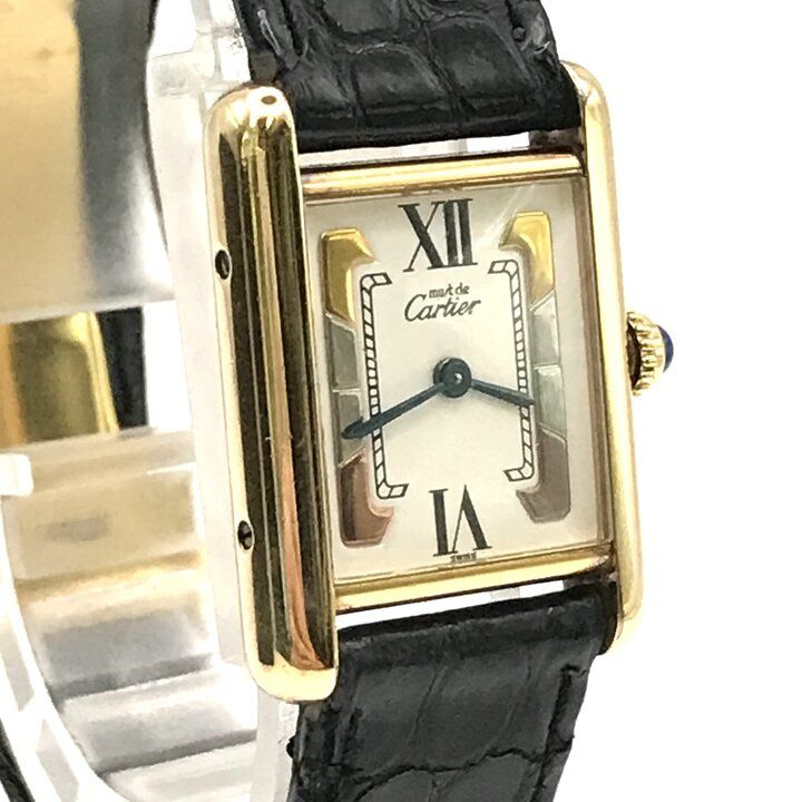 Cartier Must Tank Vermeil Trinity Diamond le Watch — view 6