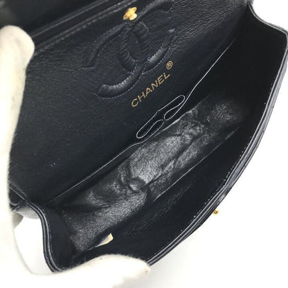 Chanel CC Logo Quilted 23 Double Flap Chain Shoulder Navy Bag — view 8