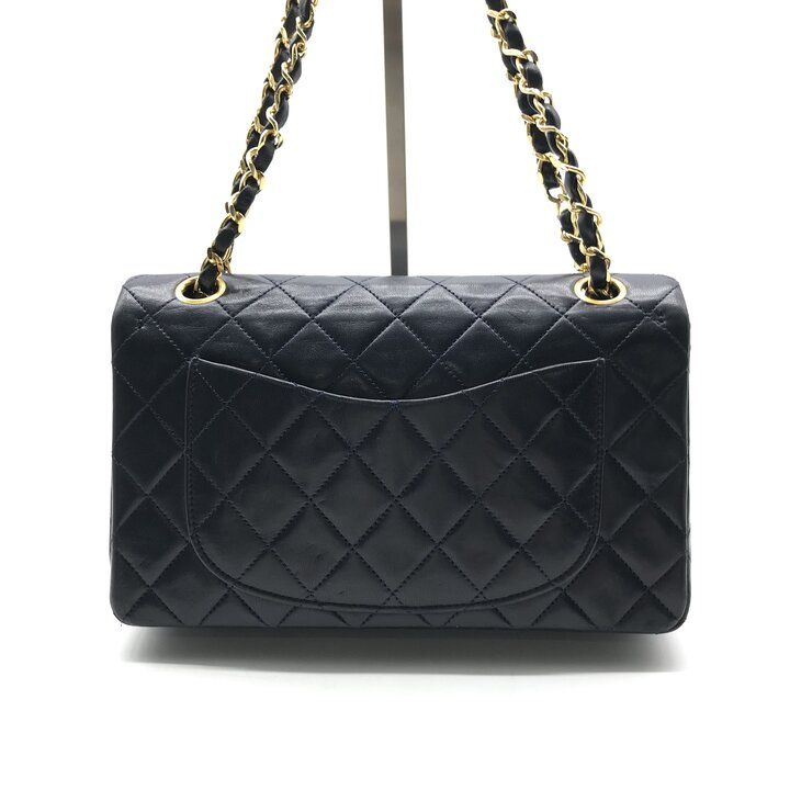 Chanel CC Logo Quilted 23 Double Flap Chain Shoulder Navy Bag — view 2