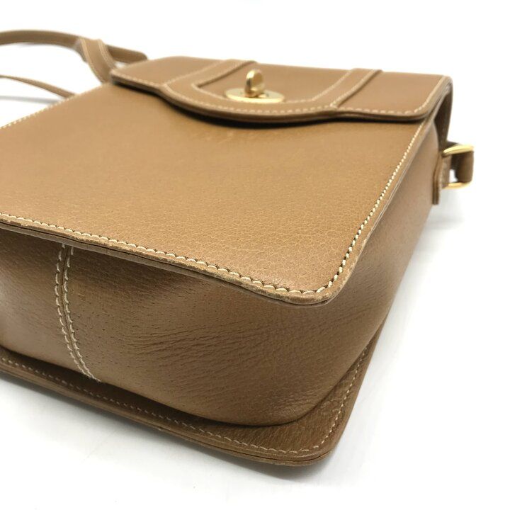 Gucci Vintage Leather Shoulder Bag Crossbody Brown — view 5