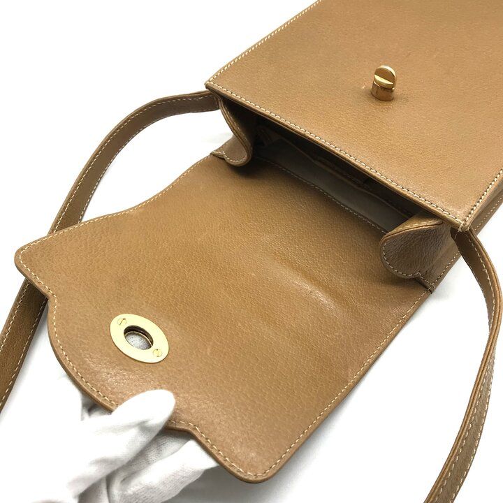 Gucci Vintage Leather Shoulder Bag Crossbody Brown — view 7