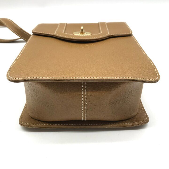 Gucci Vintage Leather Shoulder Bag Crossbody Brown — view 3