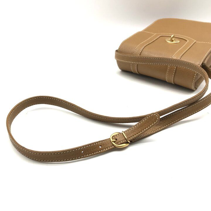 Gucci Vintage Leather Shoulder Bag Crossbody Brown — view 6