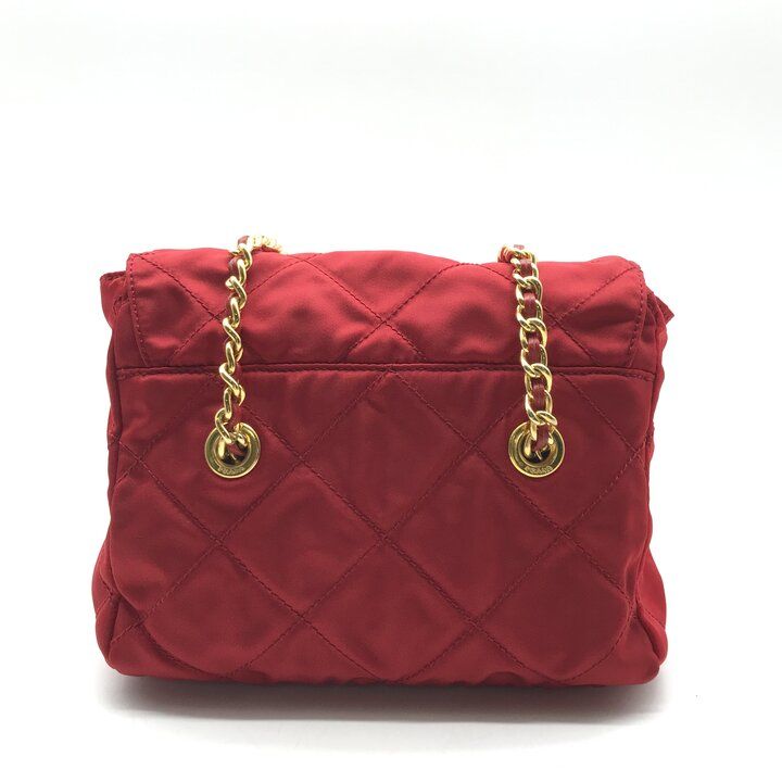 Prada Mini Quilted Nylon Chain Shoulder Bag — view 2