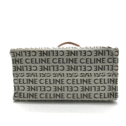 Celine Triomphe Logo Small Cabas Thais Textile 2-Way Bag Brown — view 4