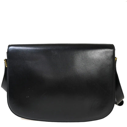 Celine Carriage Shoulder Bag Black Gold Leather — view 5