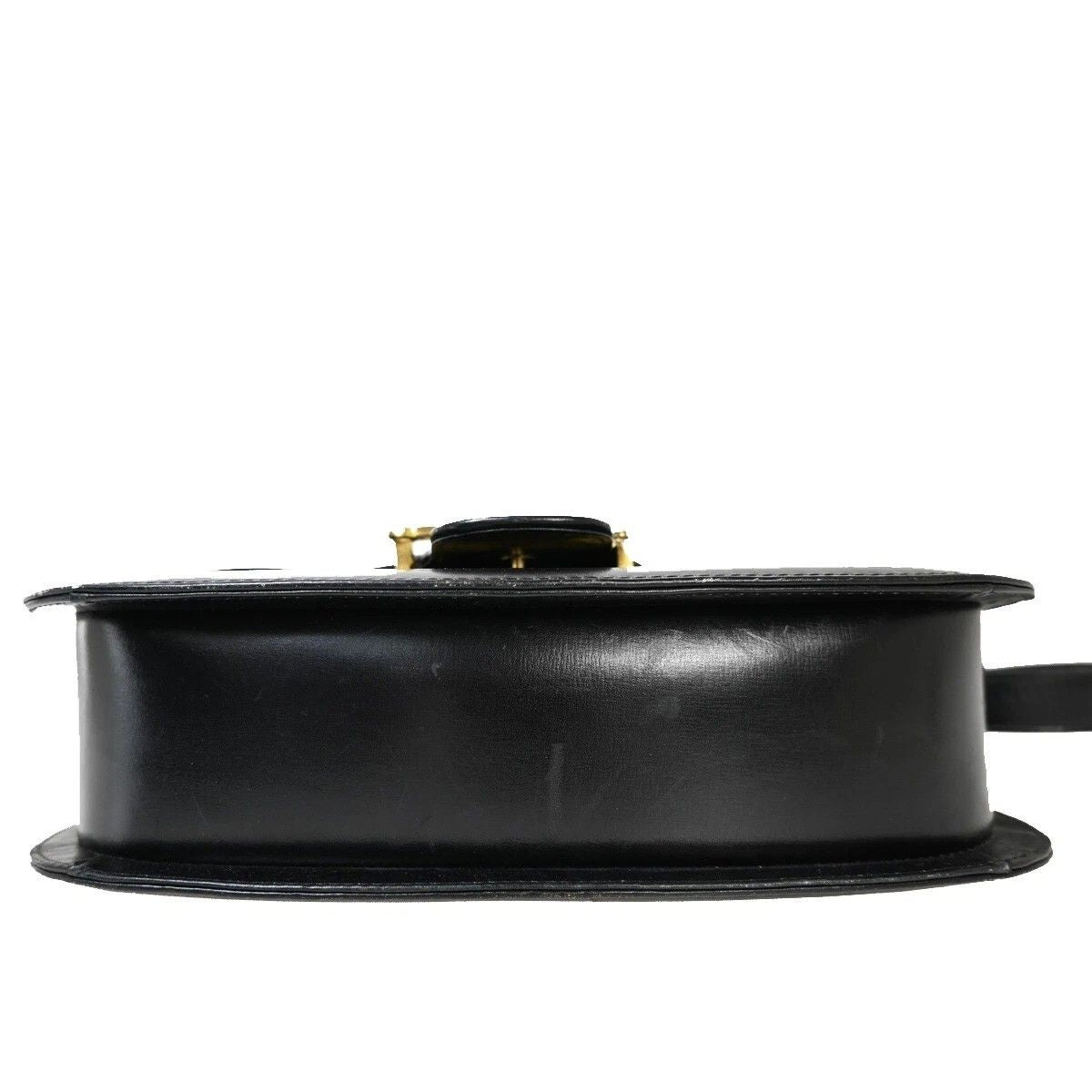 Celine Carriage Shoulder Bag Black Gold Leather — view 6