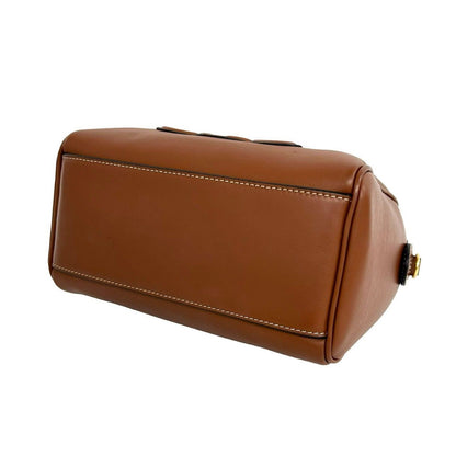 Celine Cuir Triomphe Leather 2-Way Mini Boston Bag Brown — view 8