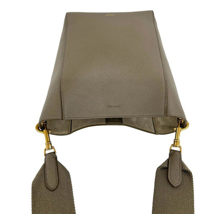 Celine Sangle Bucket Small Leather Shoulder Bag Cross Beige — view 4