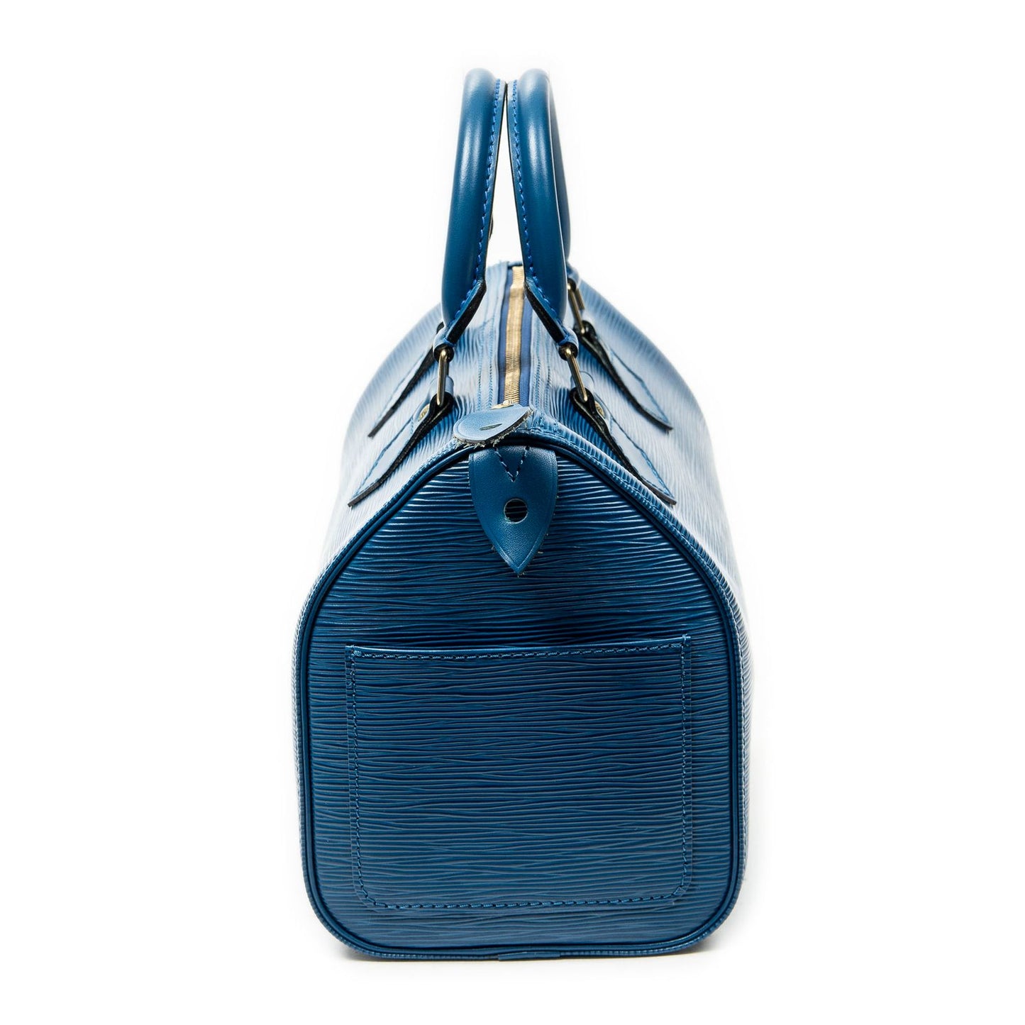 Louis Vuitton Speedy Blue Epi Handbag — view 3