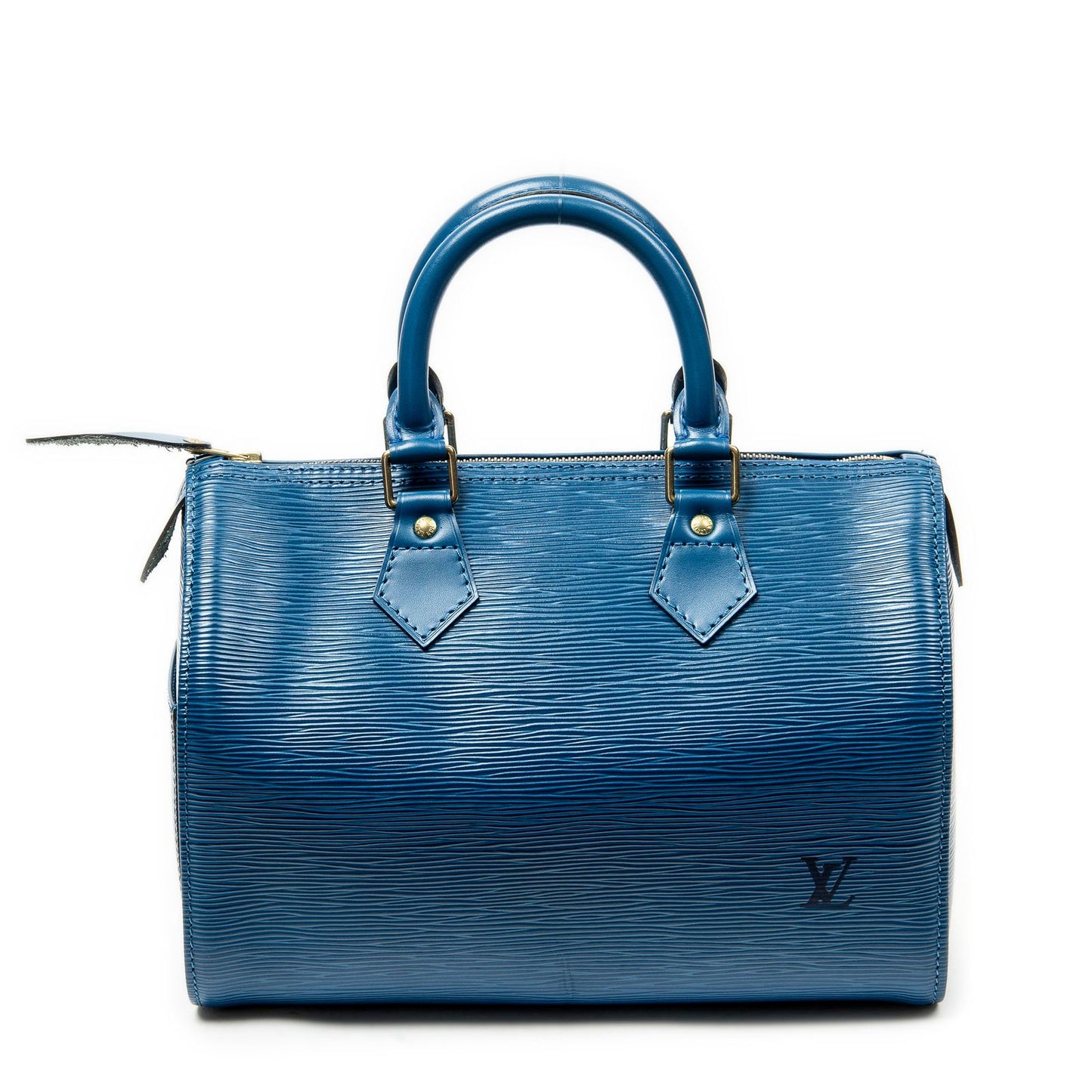 Louis Vuitton Speedy Blue Epi Handbag — view 5